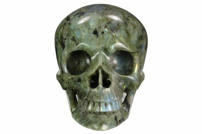 Realistic, Polished Labradorite Skull #127573